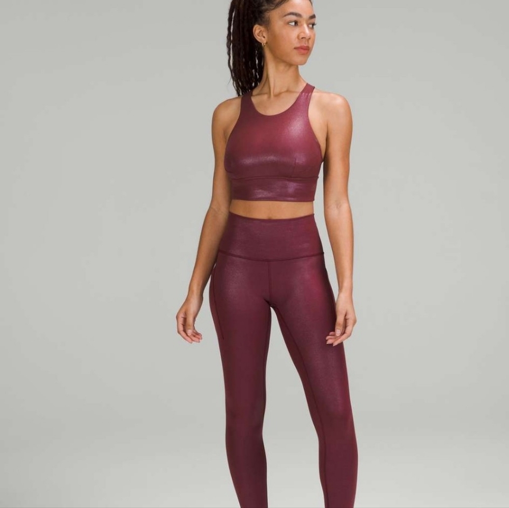 Lululemon Wunder Train Long Line Bra - Foil